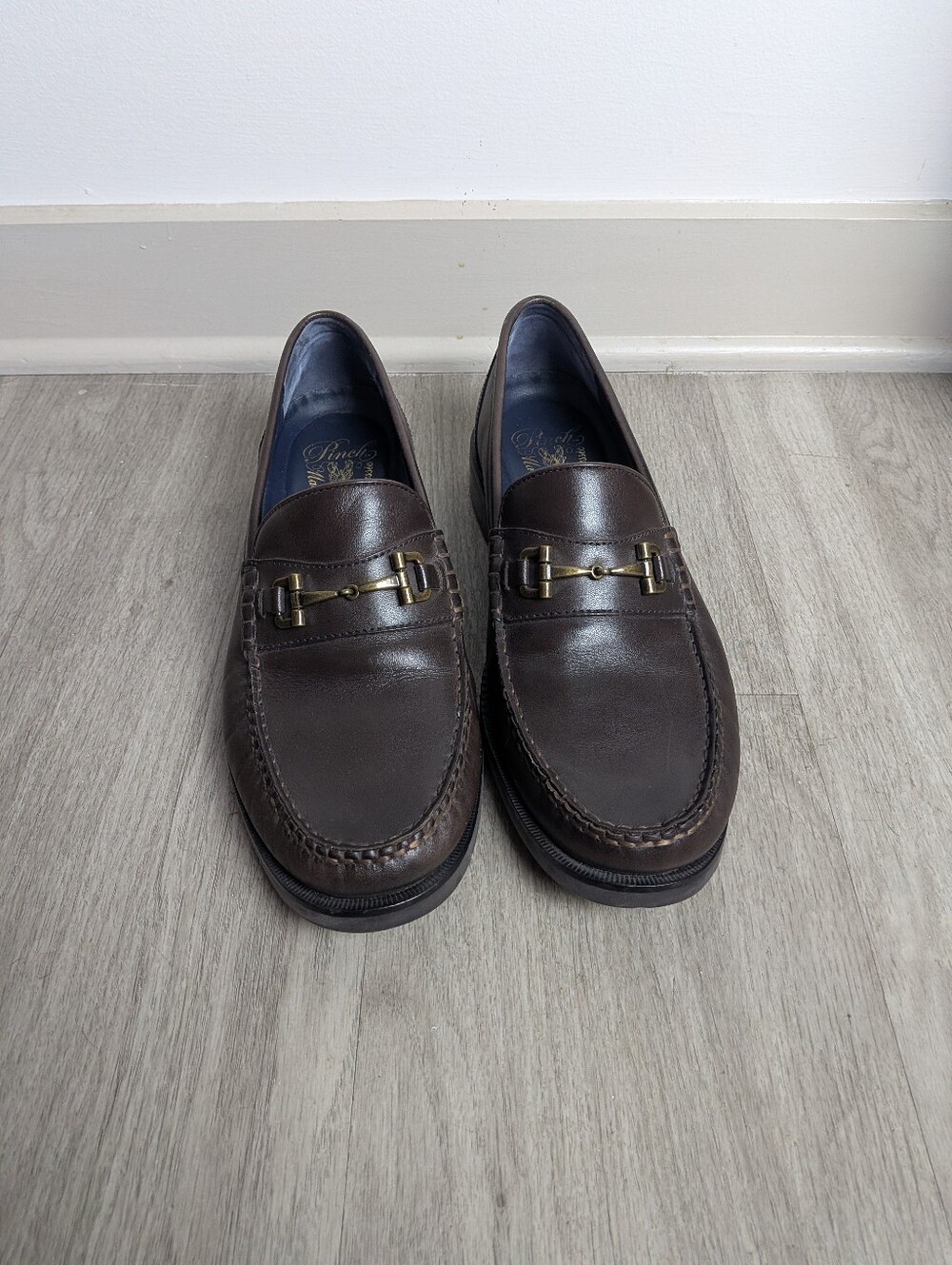 Cole Haan Men's Leather Penny Loafers 8.5 Pinch Main Classic Dress Shoes Brown